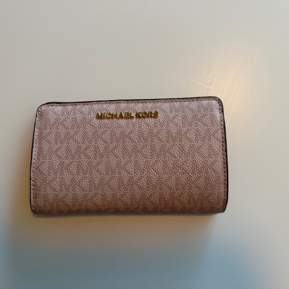 Pink MK Print Wallet - Picture 1 of 3